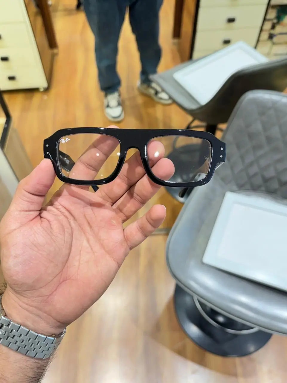 rayban 4454 black plano