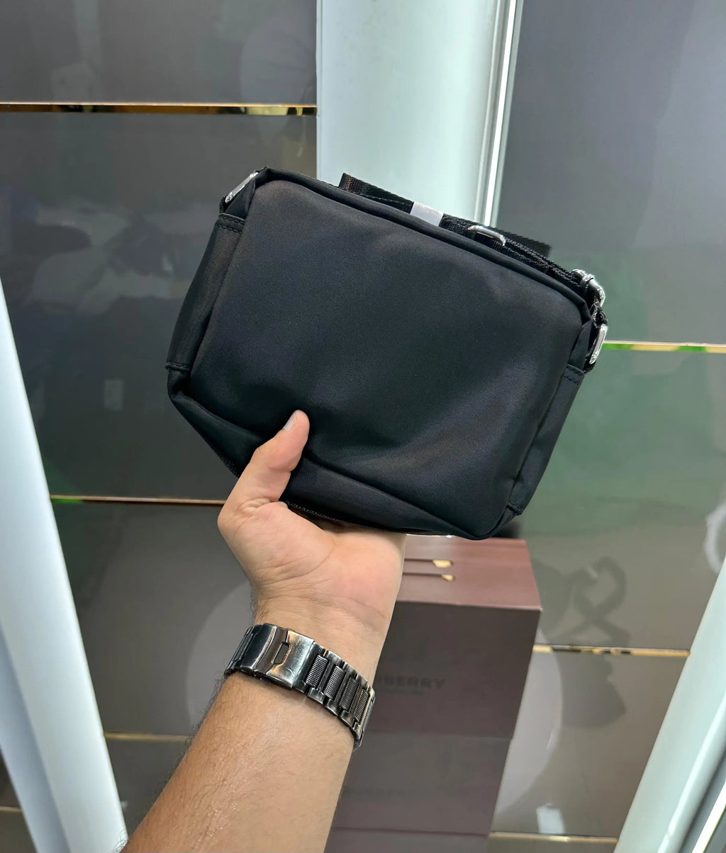 Burberr y Black Beige Premium Cross Body Bag With Magnetic Box