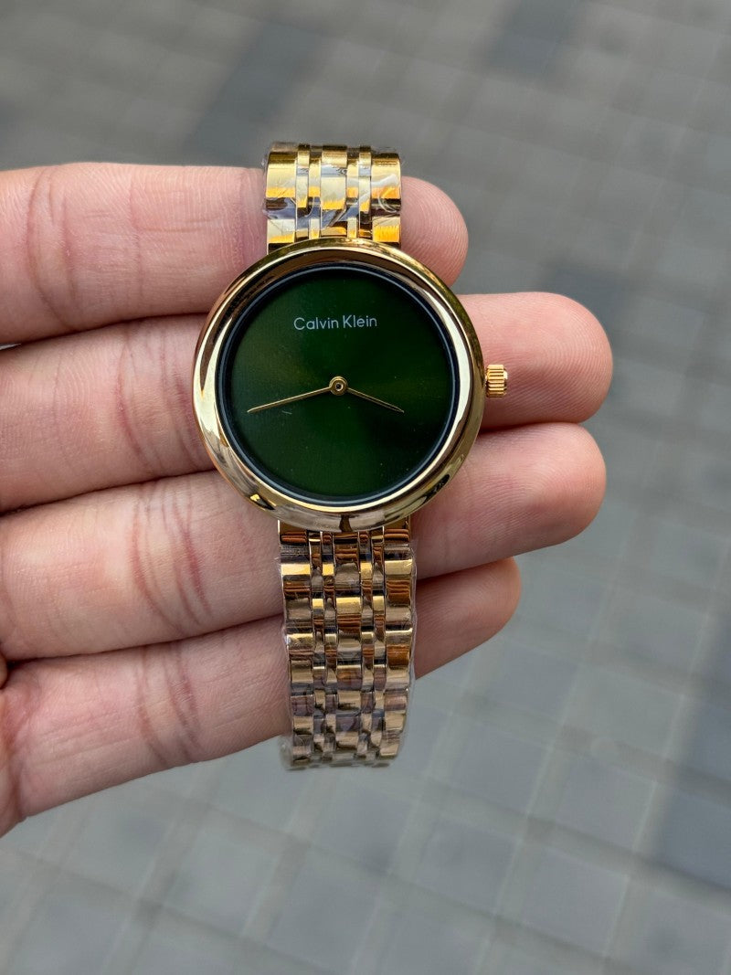 Calvin Klei n Slim Women s Gold Green Main image