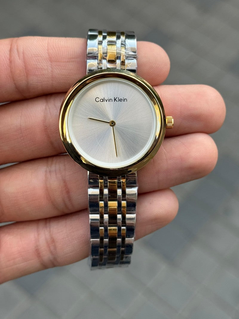 Calvin Klei n Slim Women s Gold Two Tone White Main image