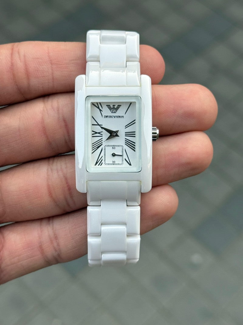 Emporio Arman i Ceramica Square White Silver Main image