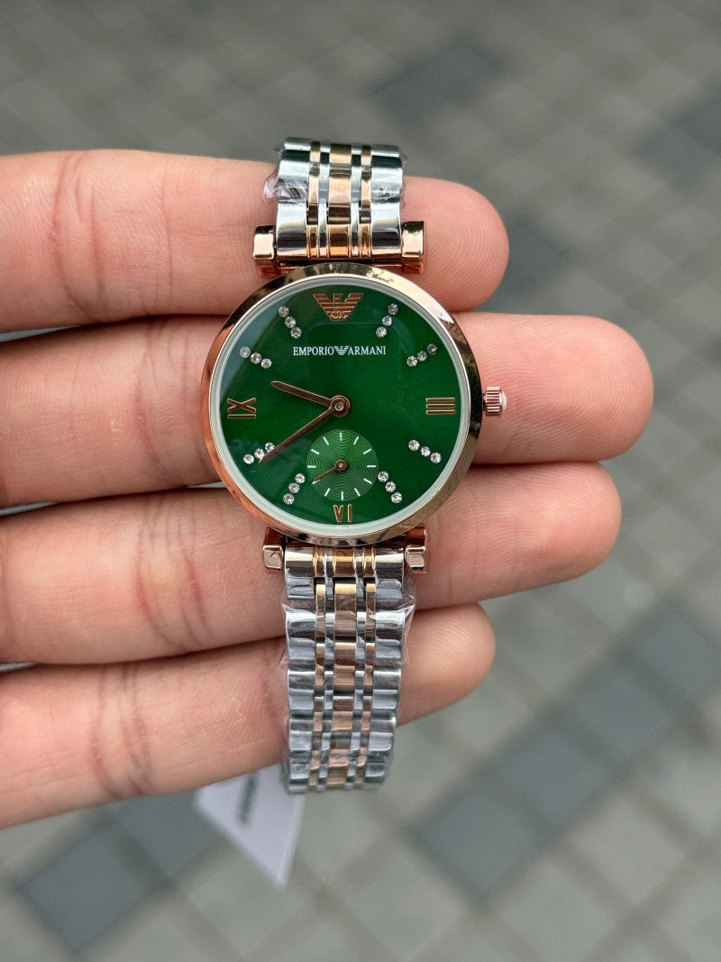 Emporio Arman i Women Two Tone Green Diamond Edition Secondary image