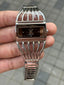 Louis Vuitto n Women Luxury Cuff Bracelet Rectangular Dial