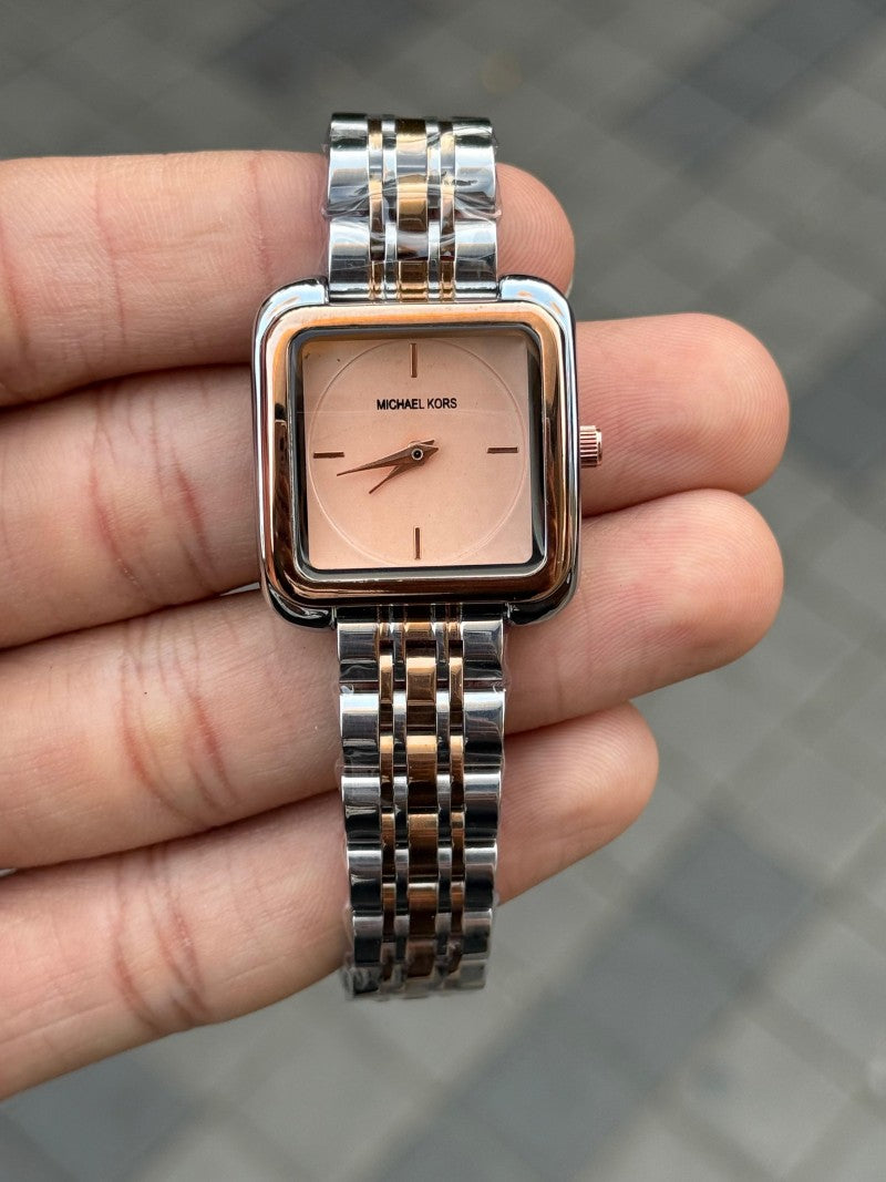 Michael Kor s Women s Square Two Tone Pink Dial