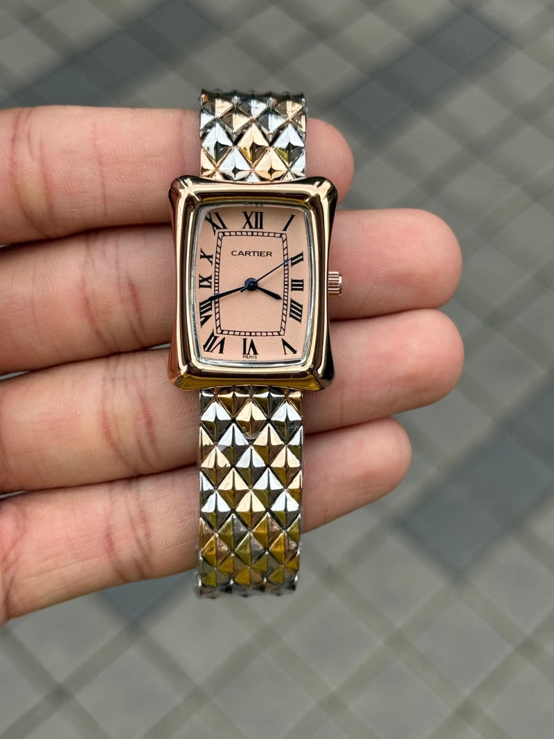 Cartie r Square Women s Two Tone Pink Dial Main image