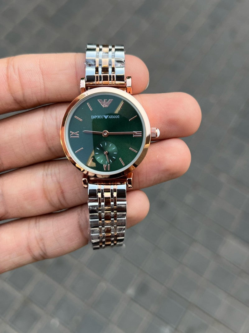 Emporio Arman i Women Two Tone Green Dial Roman Main image