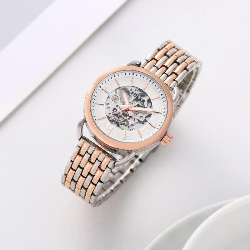 Fossi l Women s Automatic Two Tone White Dial Main image