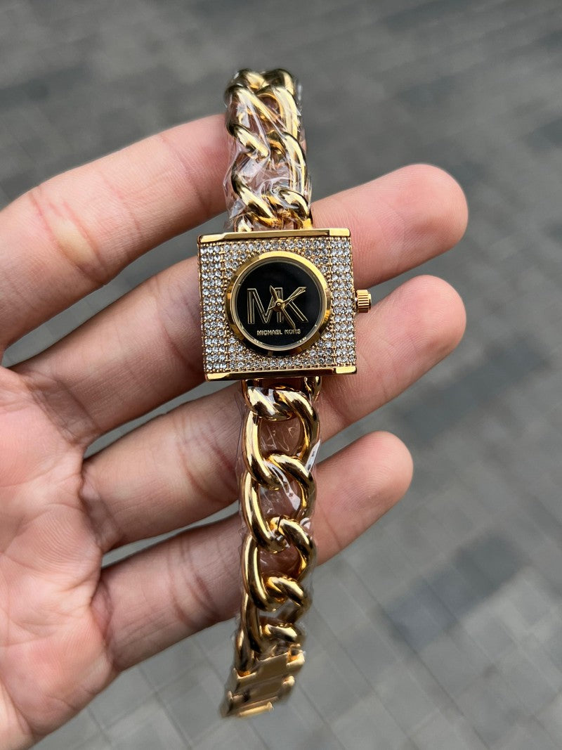 Michael kor s Chain Lock Women s Gold Black Main image