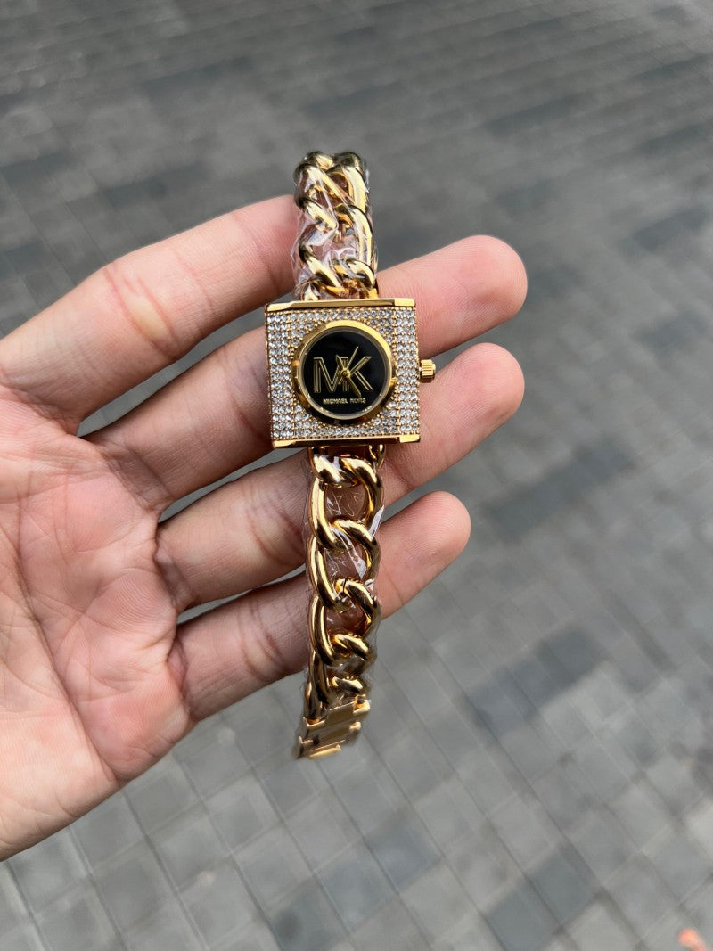 Michael kor s Chain Lock Women s Gold Black