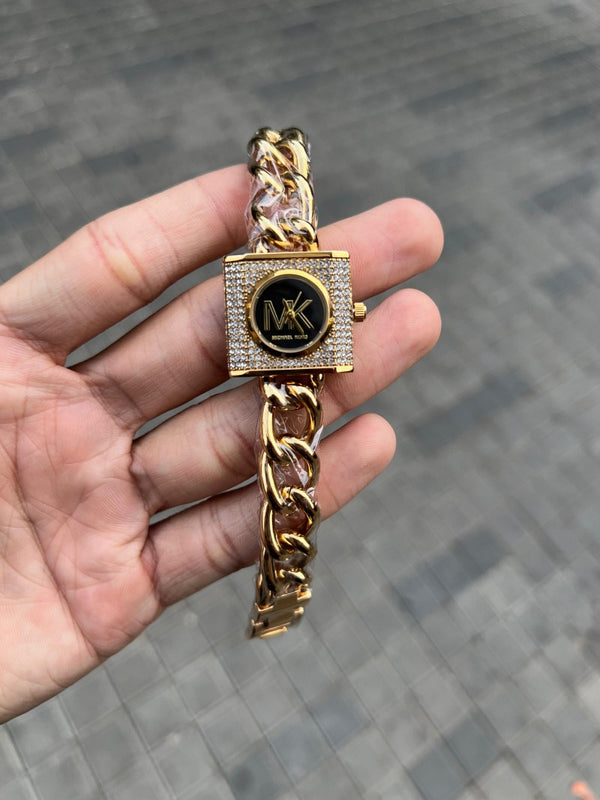 Michael kor s Chain Lock Women s Gold Black