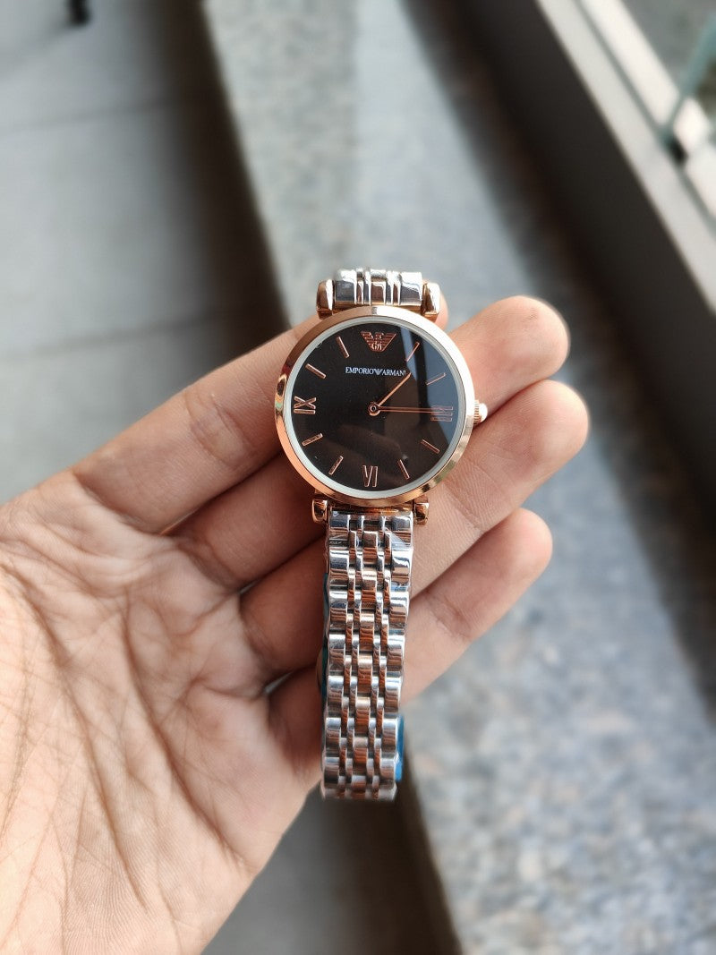 Emporio Arman i Women s Two Tone Black Dial Plain Main image