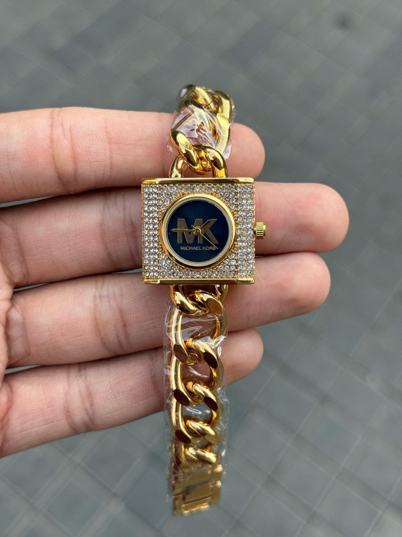 Michael kor s Chain Lock Women s Gold Blue Main image