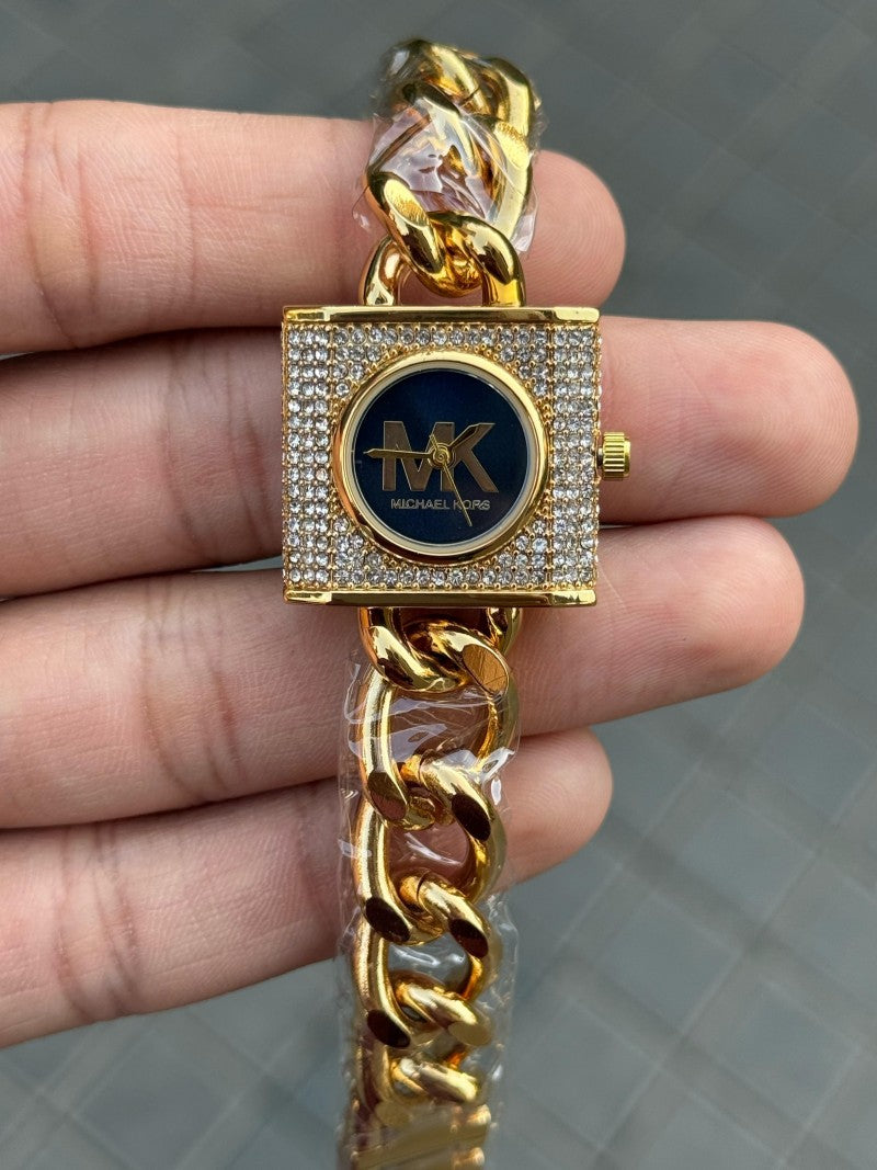 Michael kor s Chain Lock Women s Gold Blue Secondary image