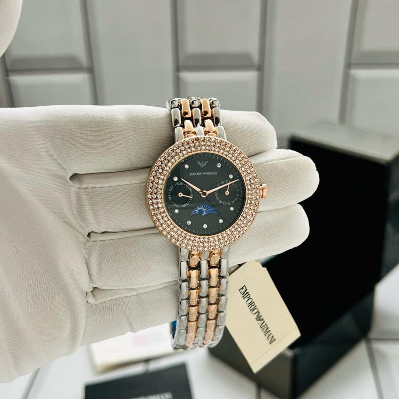 Emporio Arman i Women s Chronograph Two Tone Black Dial Main image