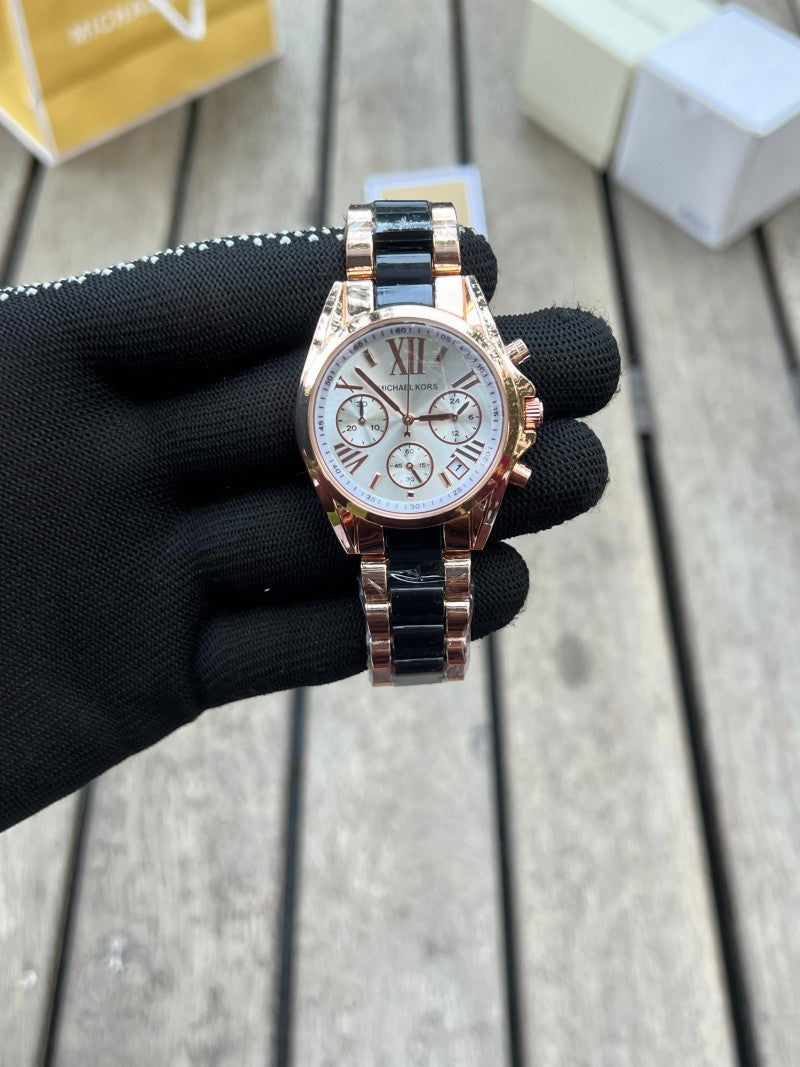 Michael Kor s Black Rose gold Two tone White Dial Secondary image