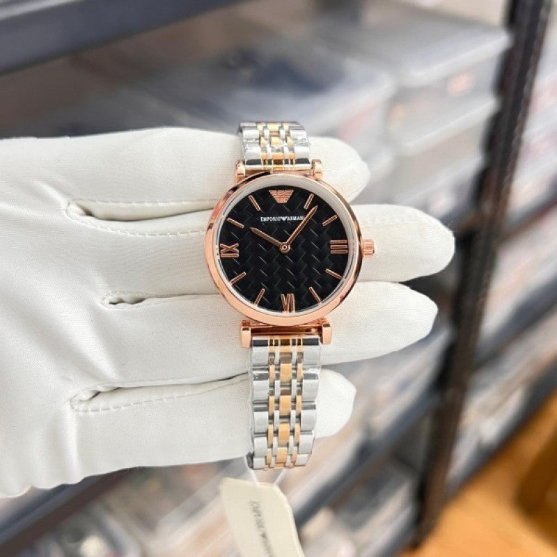 Emporio Arman i Women s Two Tone Black Dial Mate Main image
