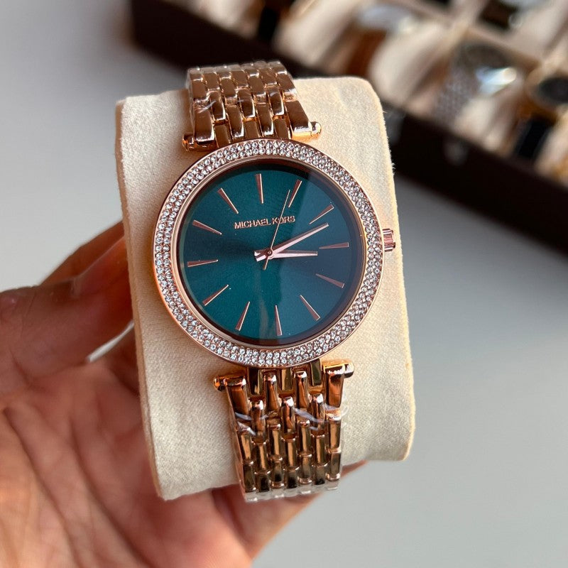 Michael Kor s Darci Rose Gold Green Dial Main image