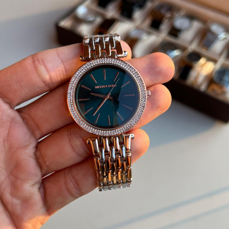 Michael Kor s Darci Two Tone Green Dial Secondary image