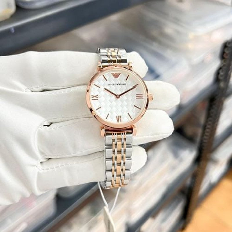 Emporio Arman i Women s Two Tone White Dial Mate Main image