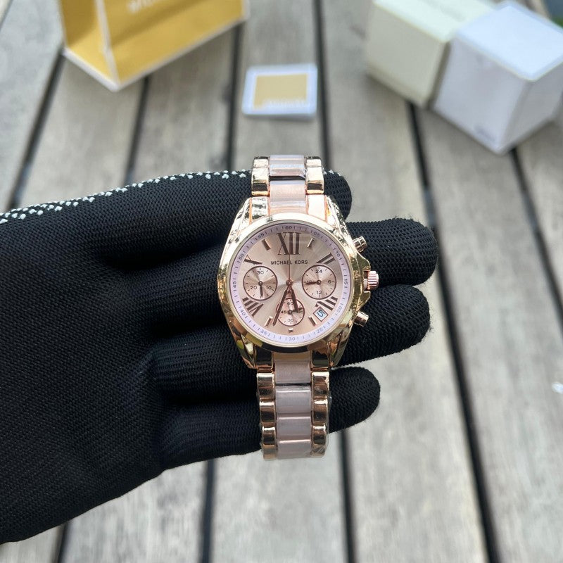 Michael Kor s Roman Rose Gold Pink Dial Main image