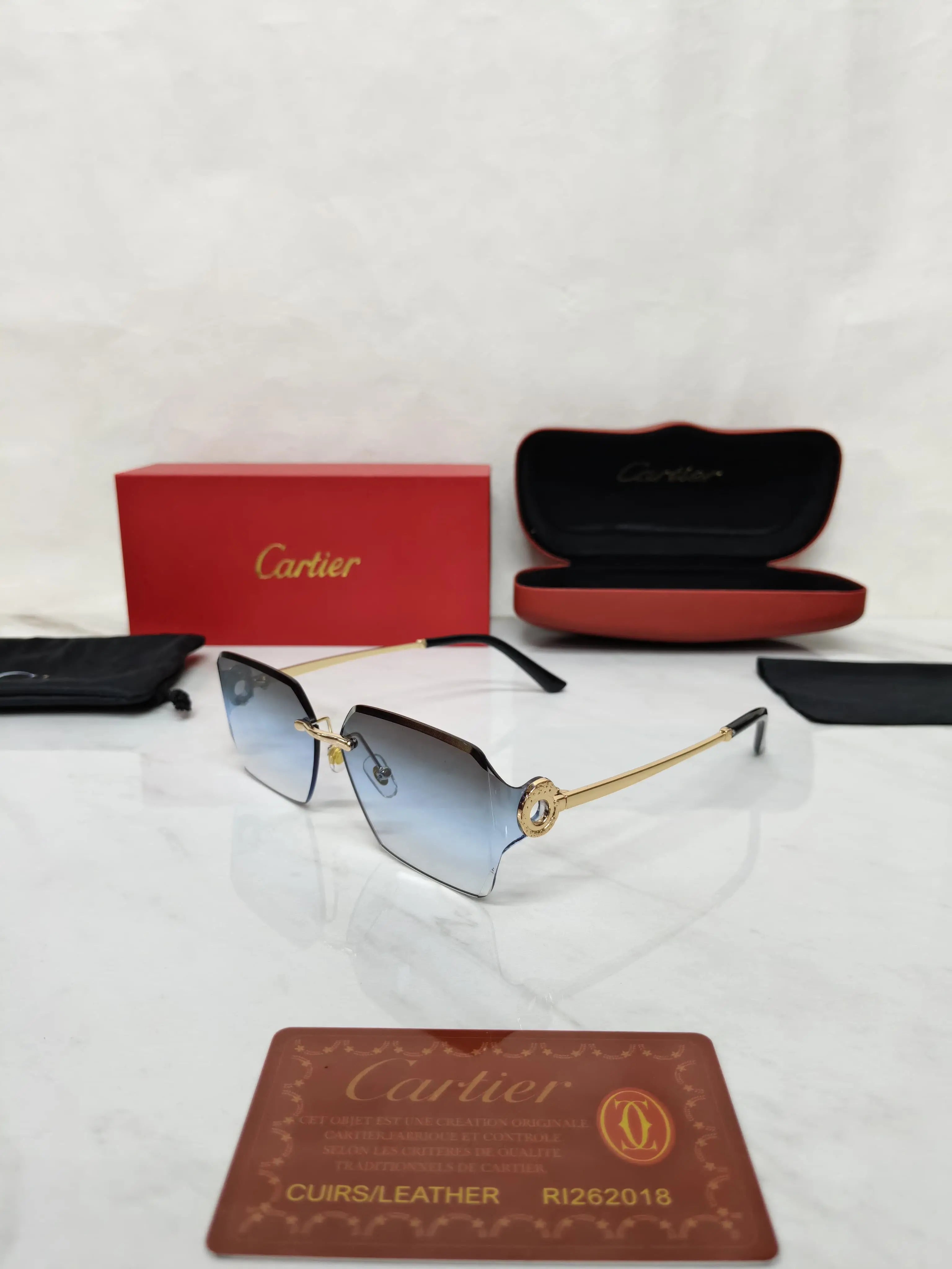 Cartier 8858 Grey Blue Gradient