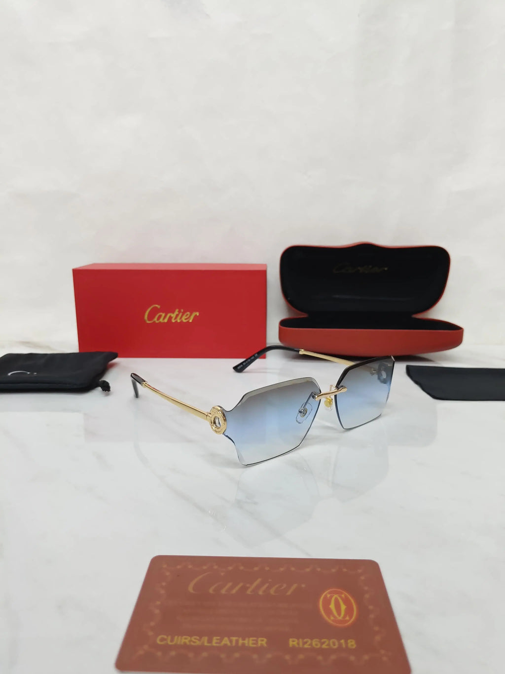 Cartier 8858 Grey Blue Gradient