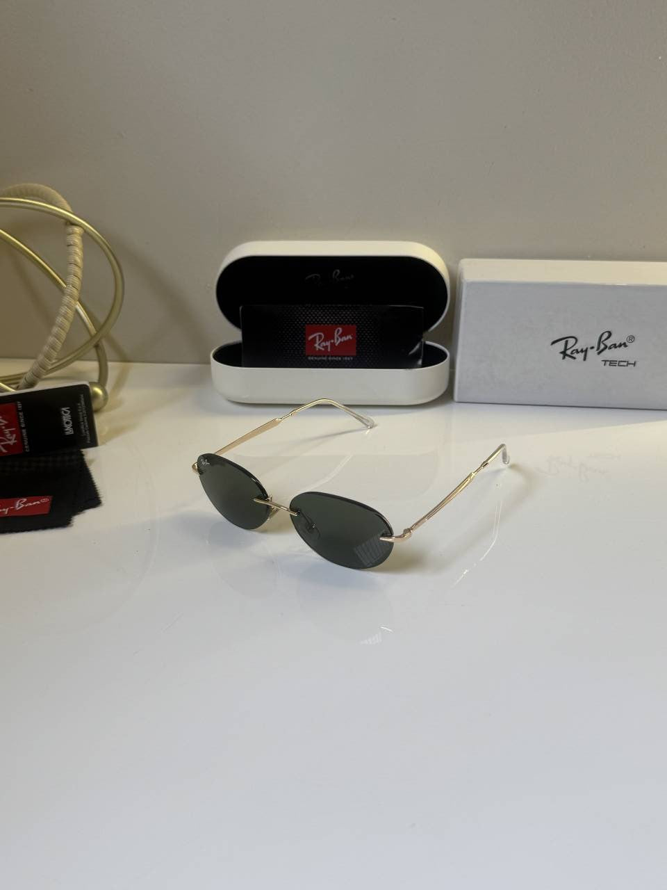 Rayban_3767_Gold_Green