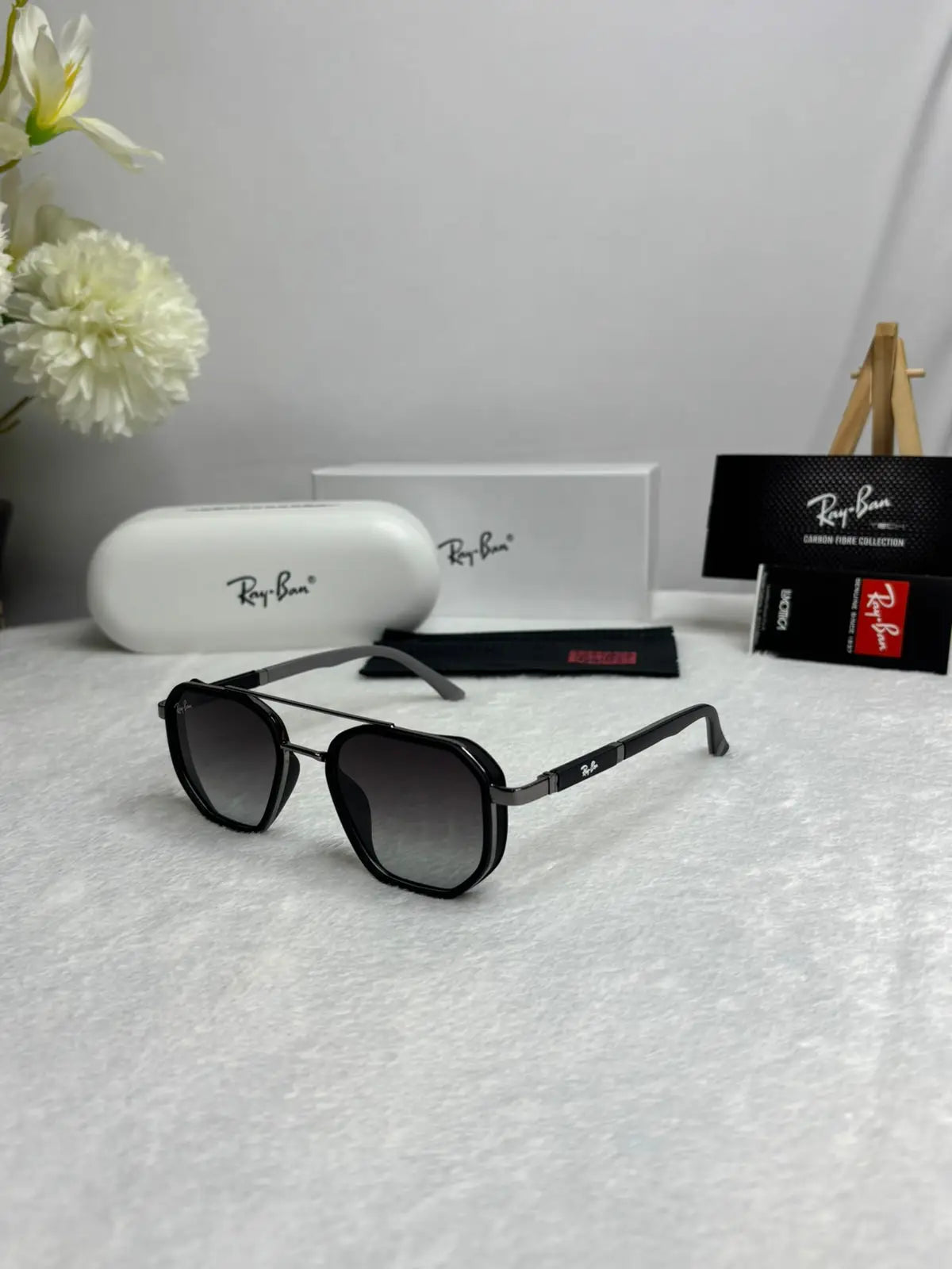 RayBan 3162 matt black smoke grey