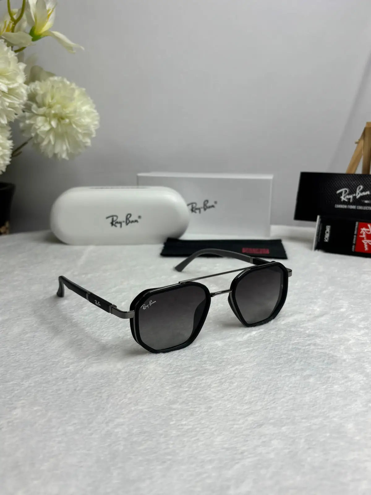 RayBan 3162 matt black smoke grey
