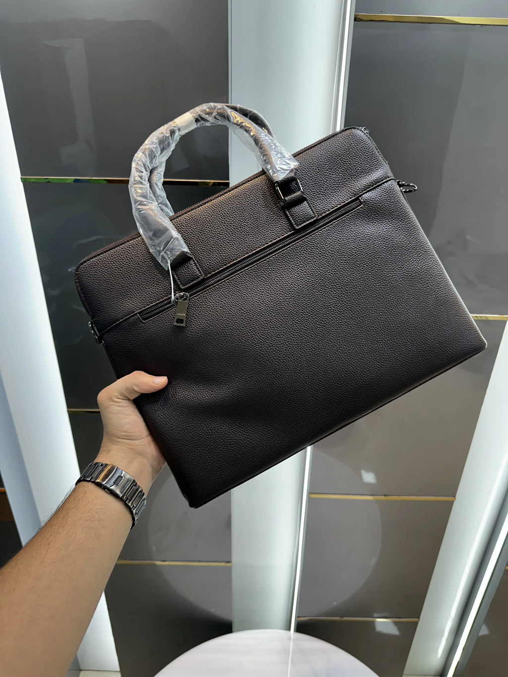 Herme s Brown Luxury Premium Imported Laptop Bag