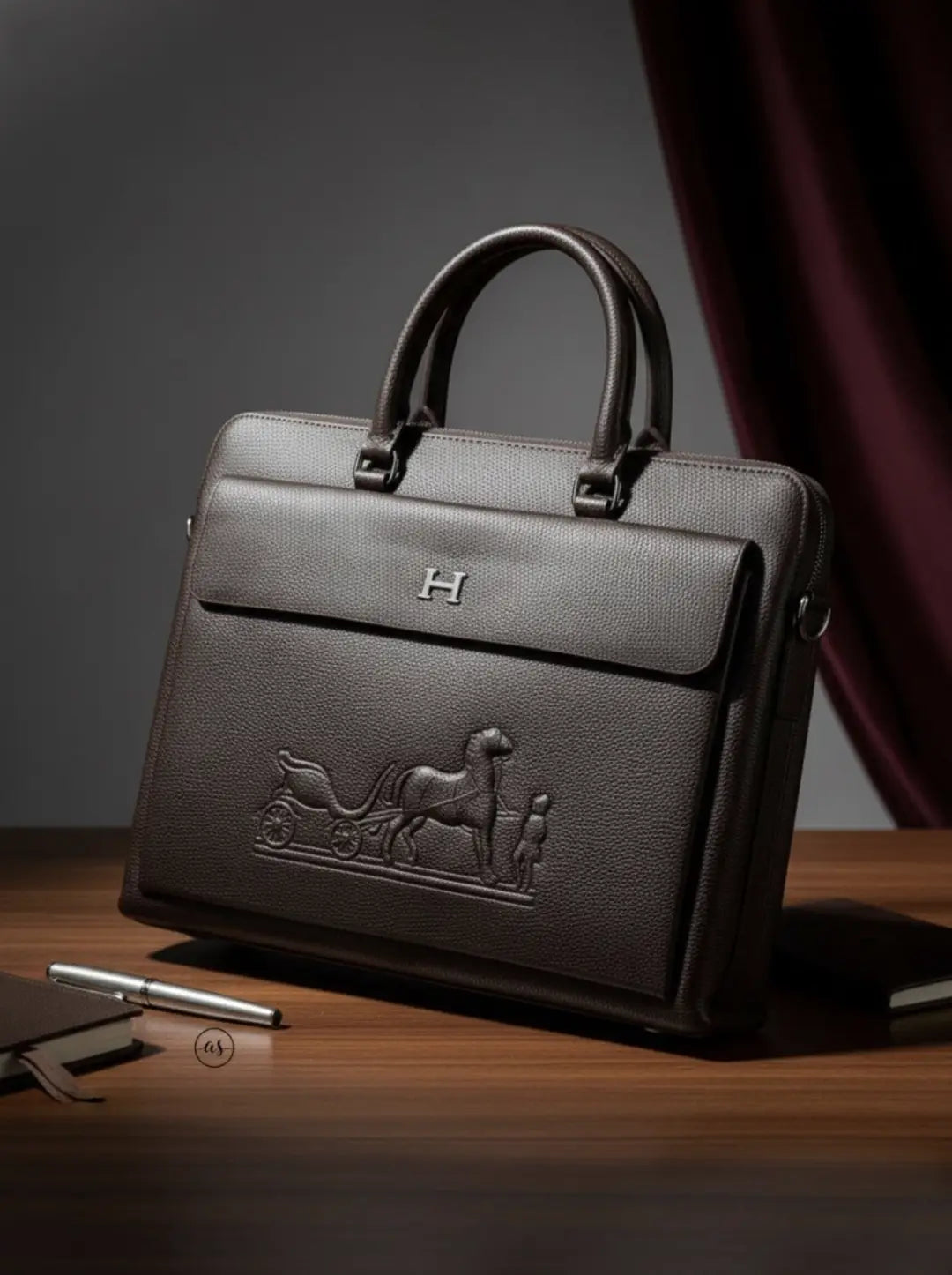 Herme s Brown Luxury Premium Imported Laptop Bag