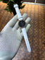 Dior Starry Night Black Dial Rose Gold White Leather Strap Watch for Women