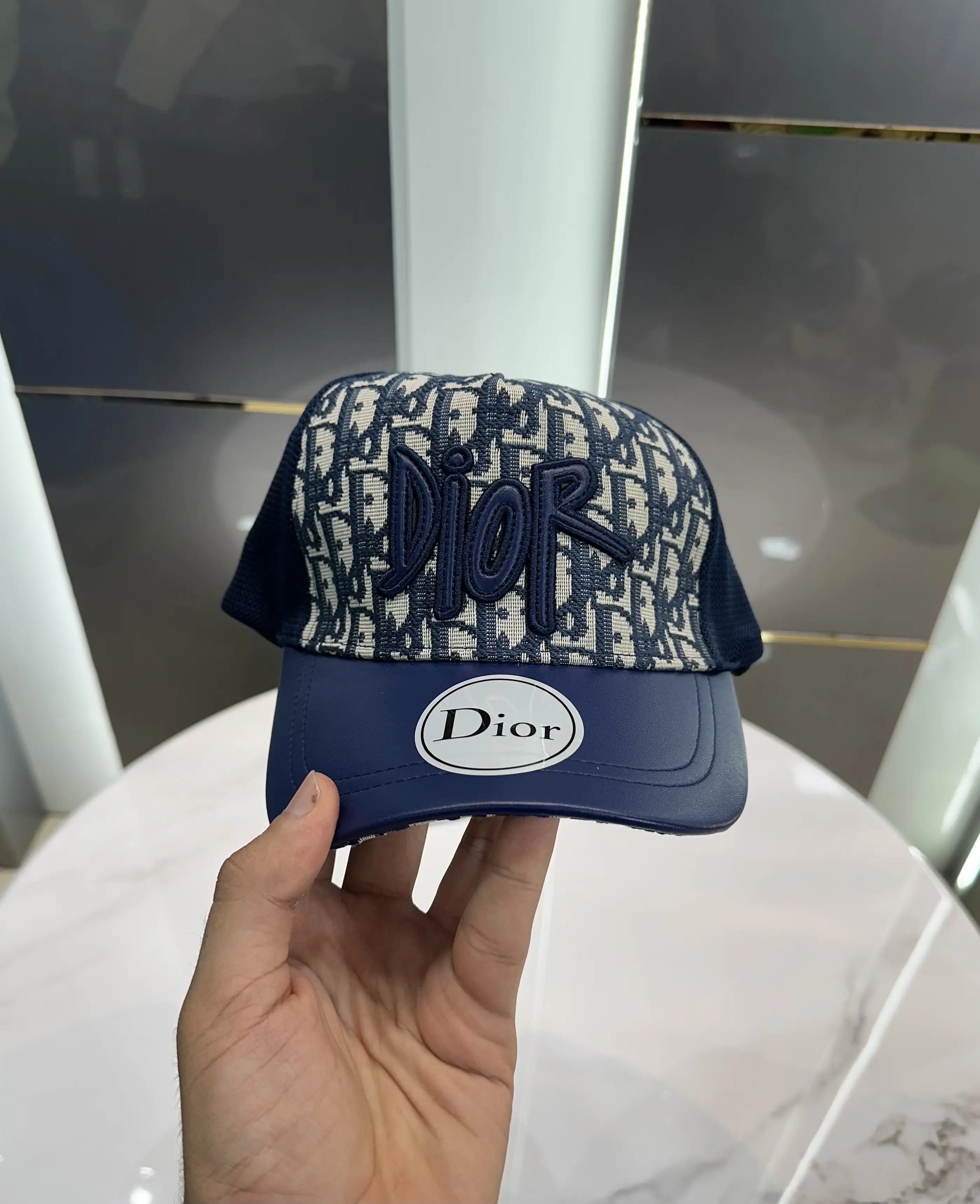 Dio r Blue Monogram Premium Imported Cap Secondary image