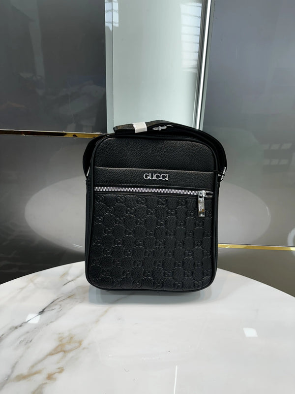 Gucc i Black Monogram Premium Sling Bag 2002