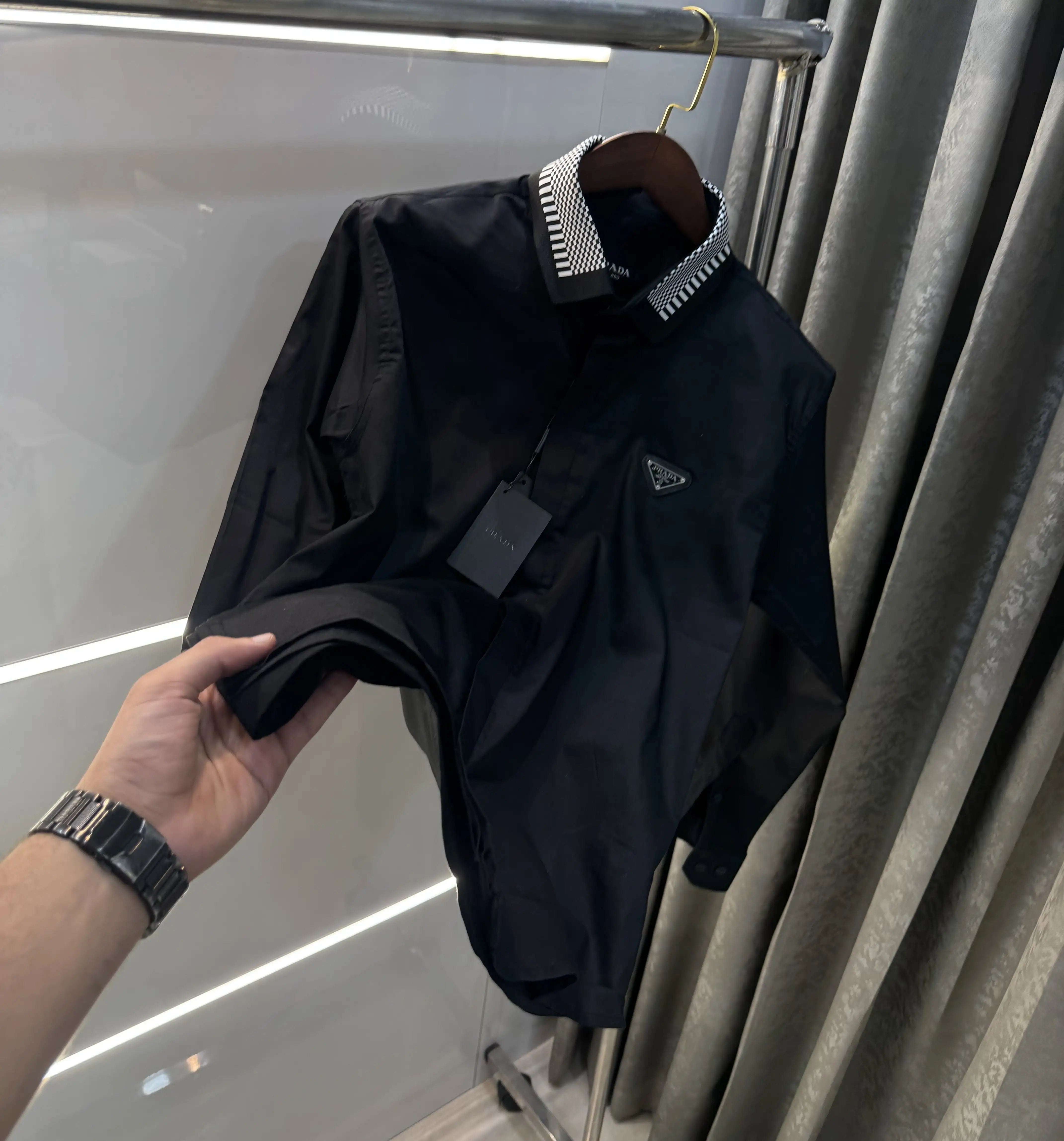 Prada Milano Black Designer Premium Shirt Main image