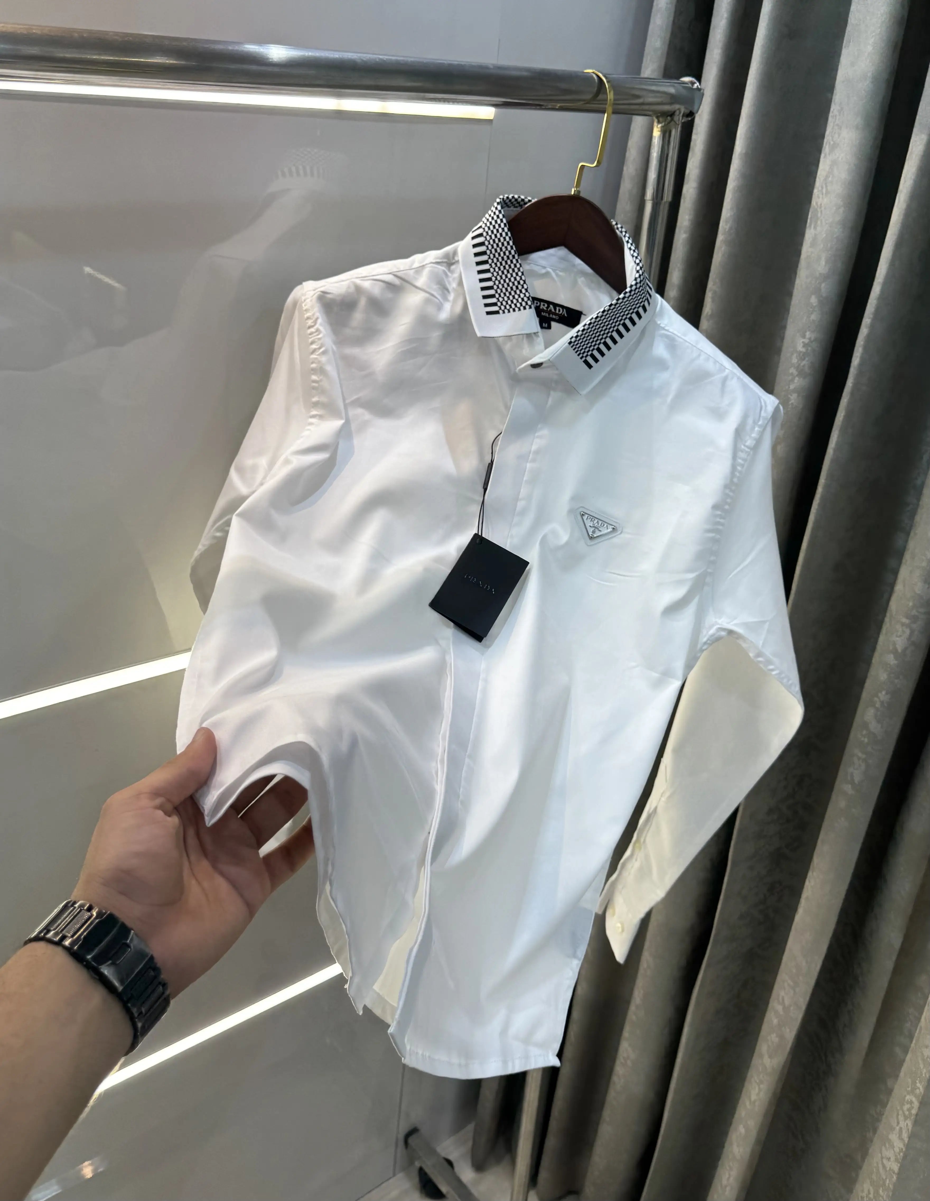 Prada Milano White Designer Premium Shirt Main image