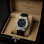 Patek_Philippe Black Leather Strap Watch