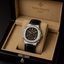 Patek_Philippe Black Leather Strap Watch