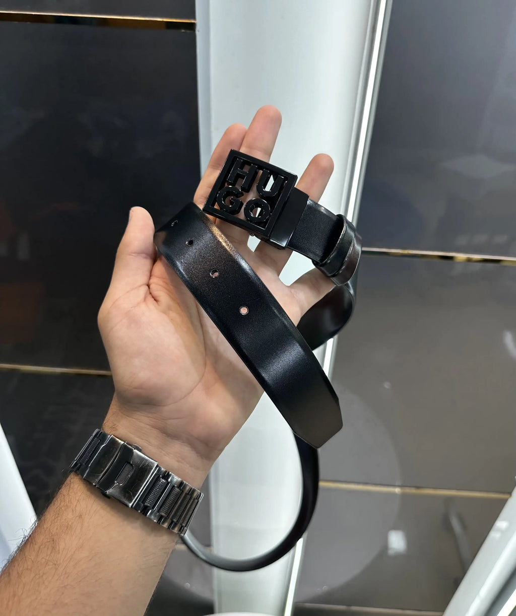 Hugo bos s Black Reversible Premium Imported Belt