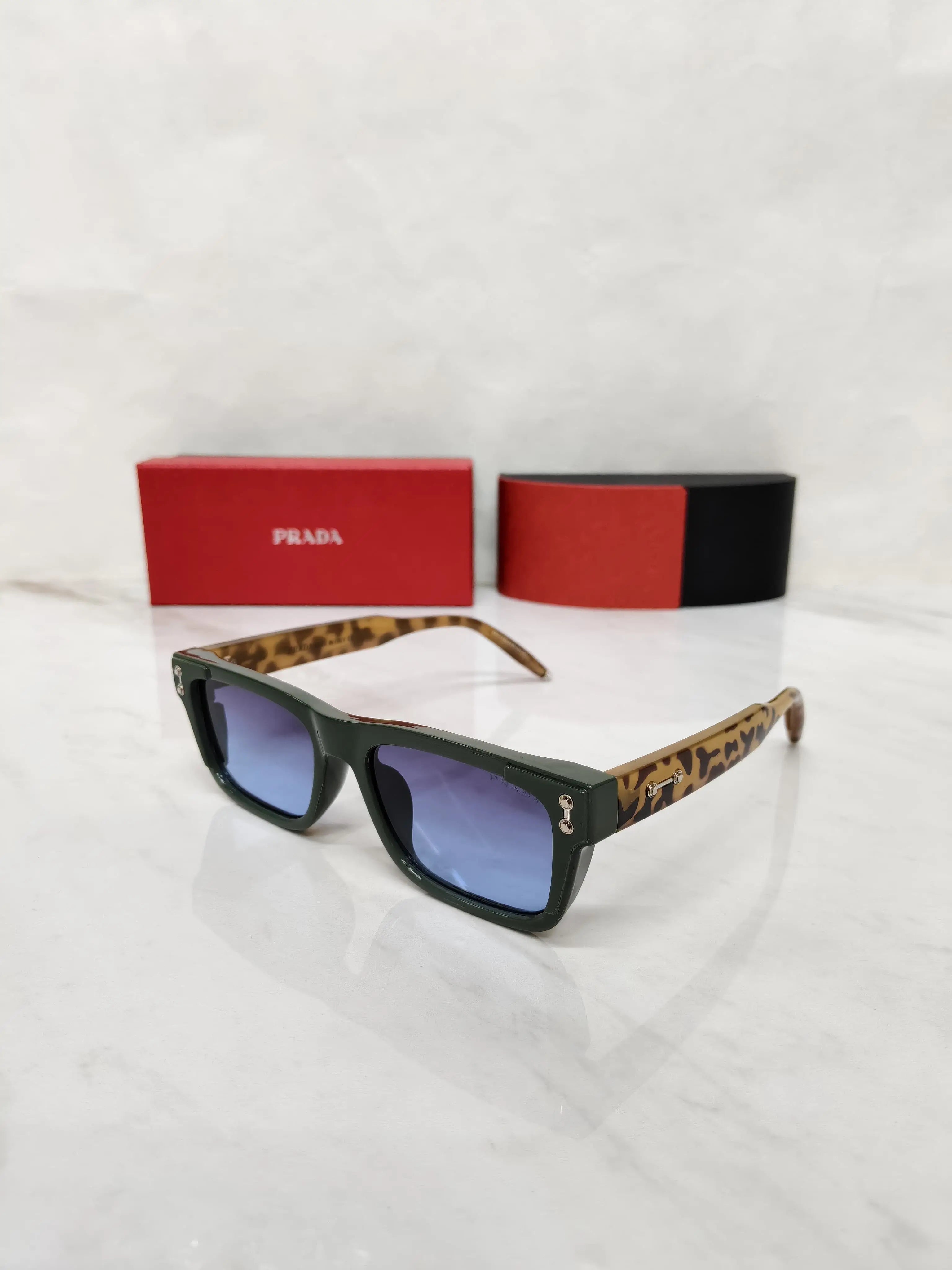 PRADA 5502 OLIVE TORTOISE BLUE FULL METAL BODY AAA QUALITY