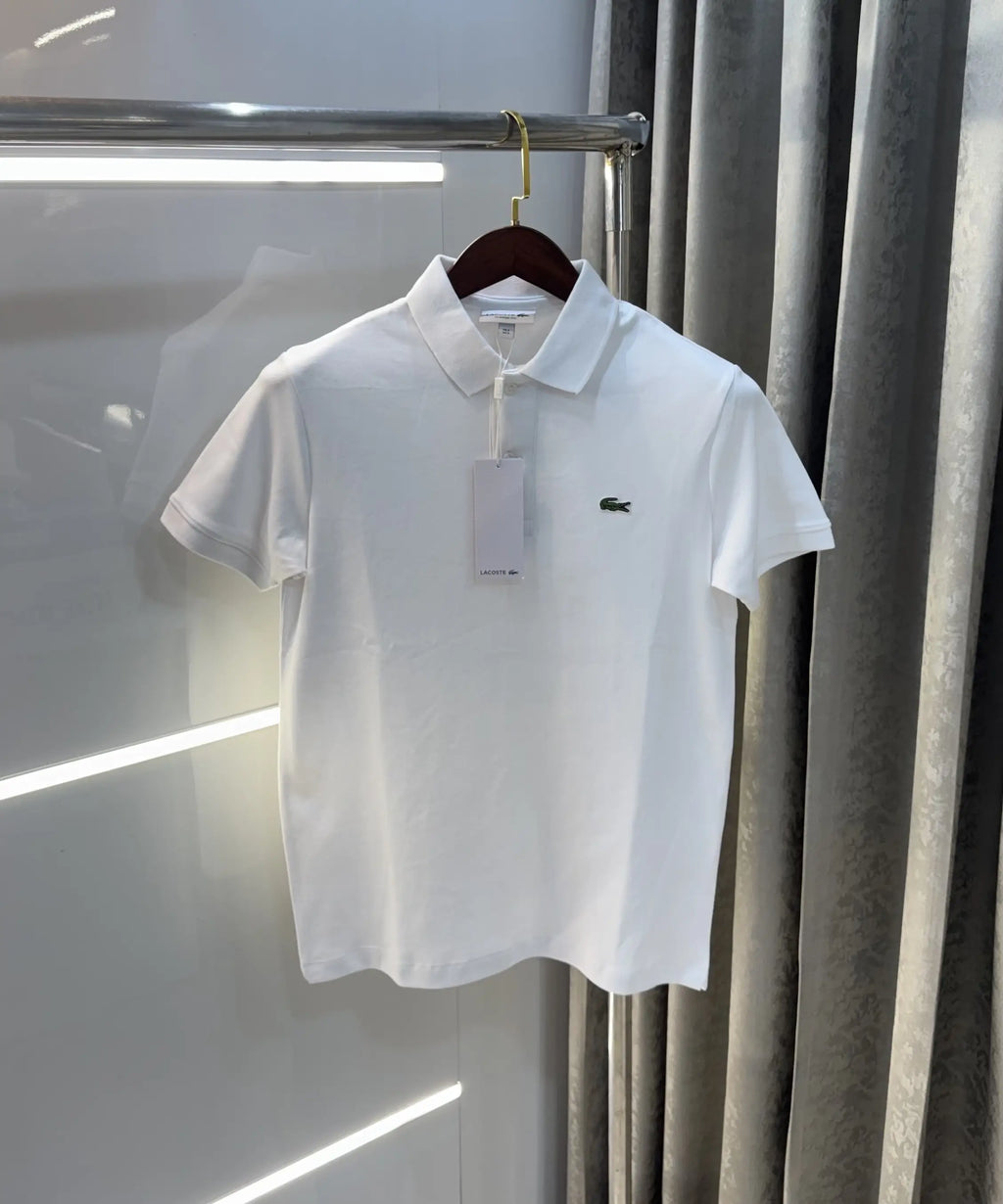 Lacost e White Logo Work Premium Polo T-Shirt