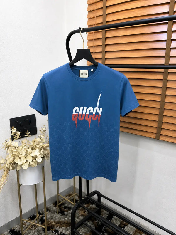 Gucc_i Monogram Printed Imported Premium T-shirt