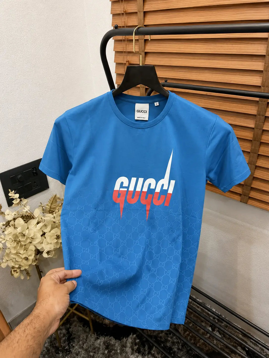 Gucc_i Monogram Printed Imported Premium T-shirt
