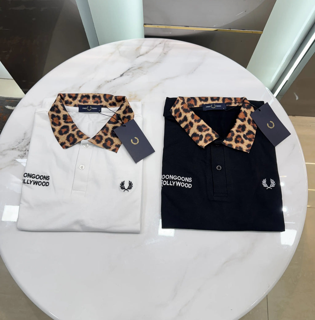 Fredperry White Embroidery Logo Premium Polo T-Shirt