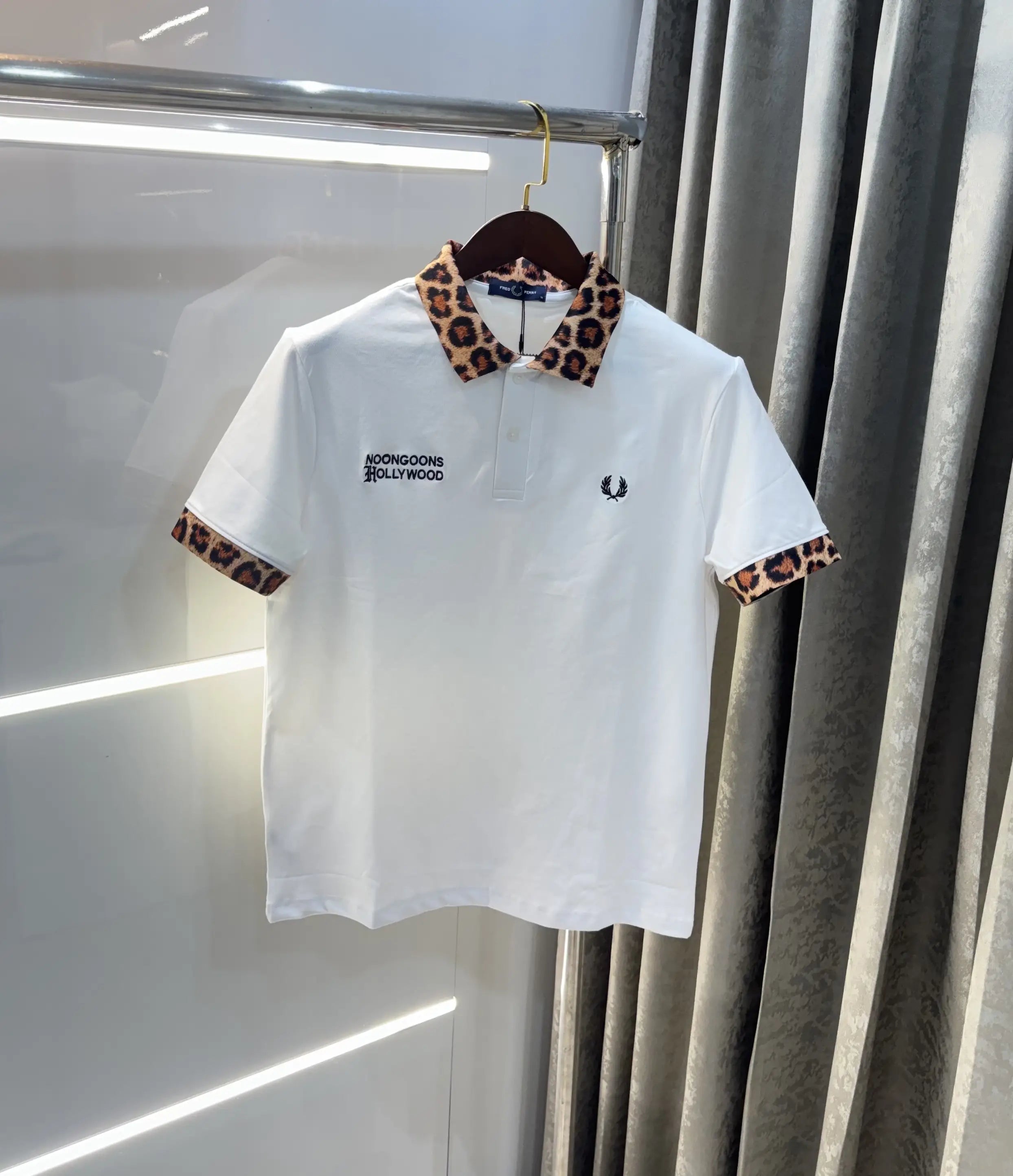 Fredperry White Embroidery Logo Premium Polo T-Shirt