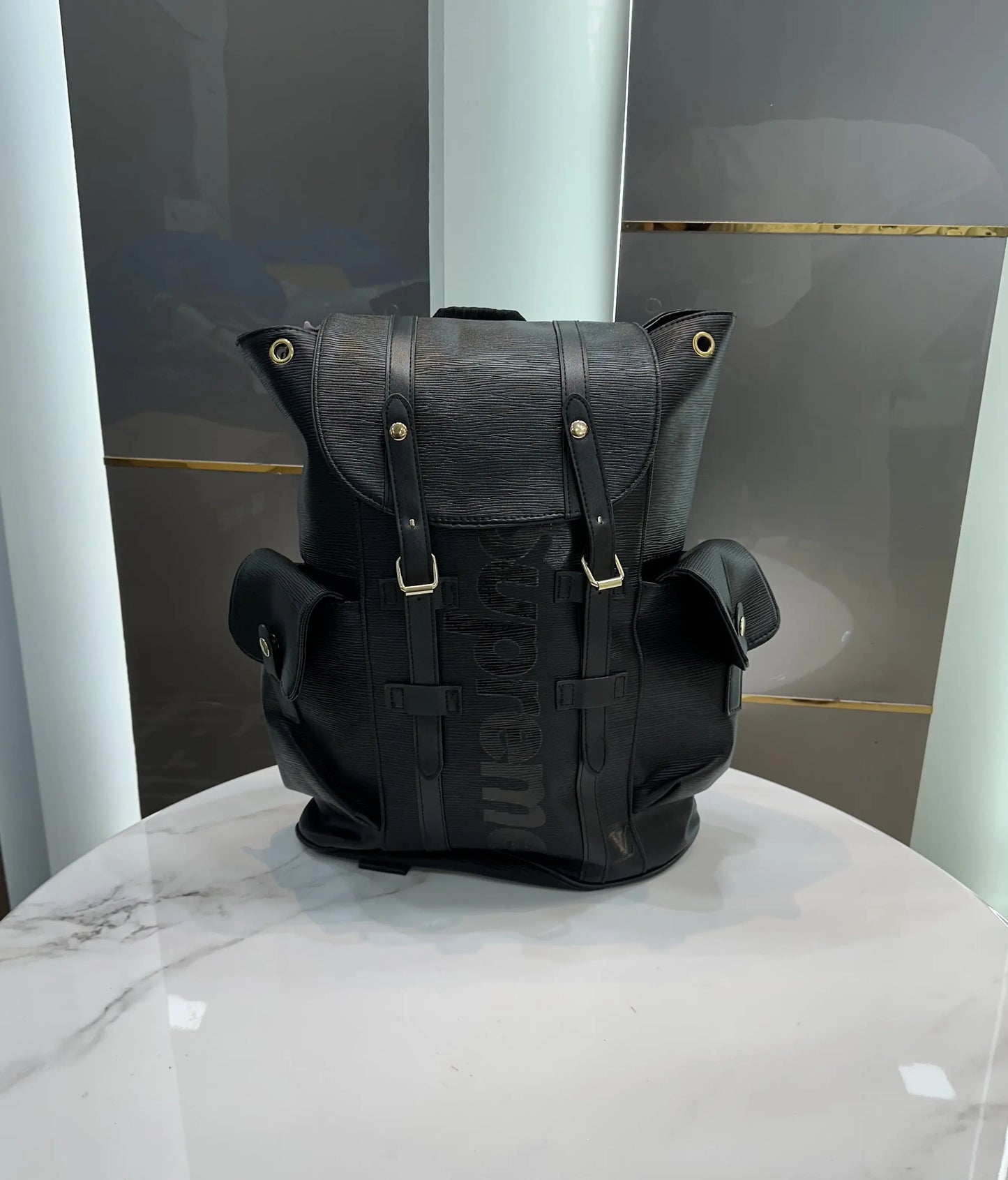 Louis Vuitto n X Suprem e Imported BackPack Black