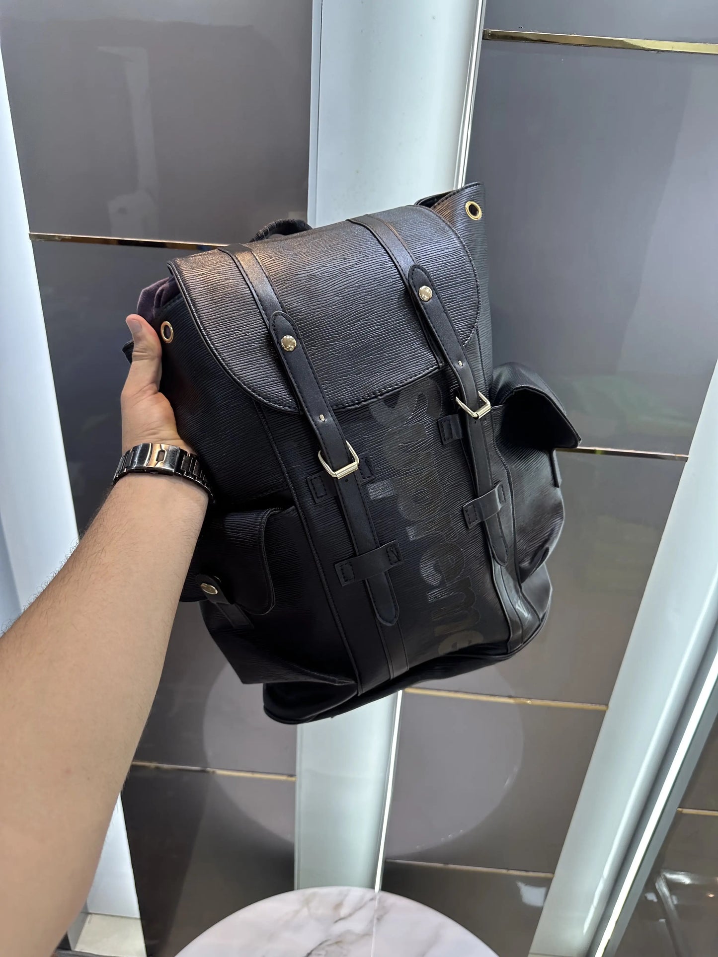 Louis Vuitto n X Suprem e Imported BackPack Black