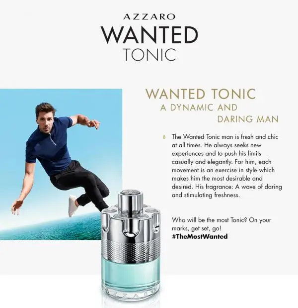 168 Azzaro Wanted Tonic Eau De Toilette 100ml - For Men