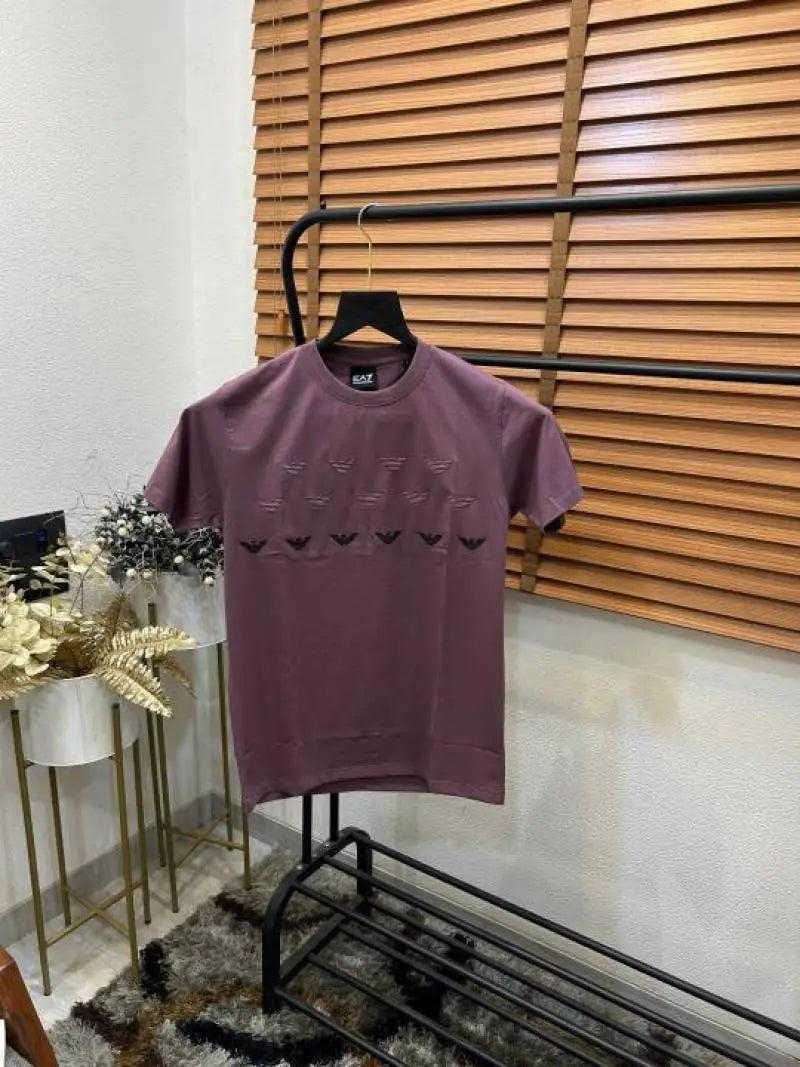 Emporio Arman_i Logo Embroidered Premium Round Neck T-shirt