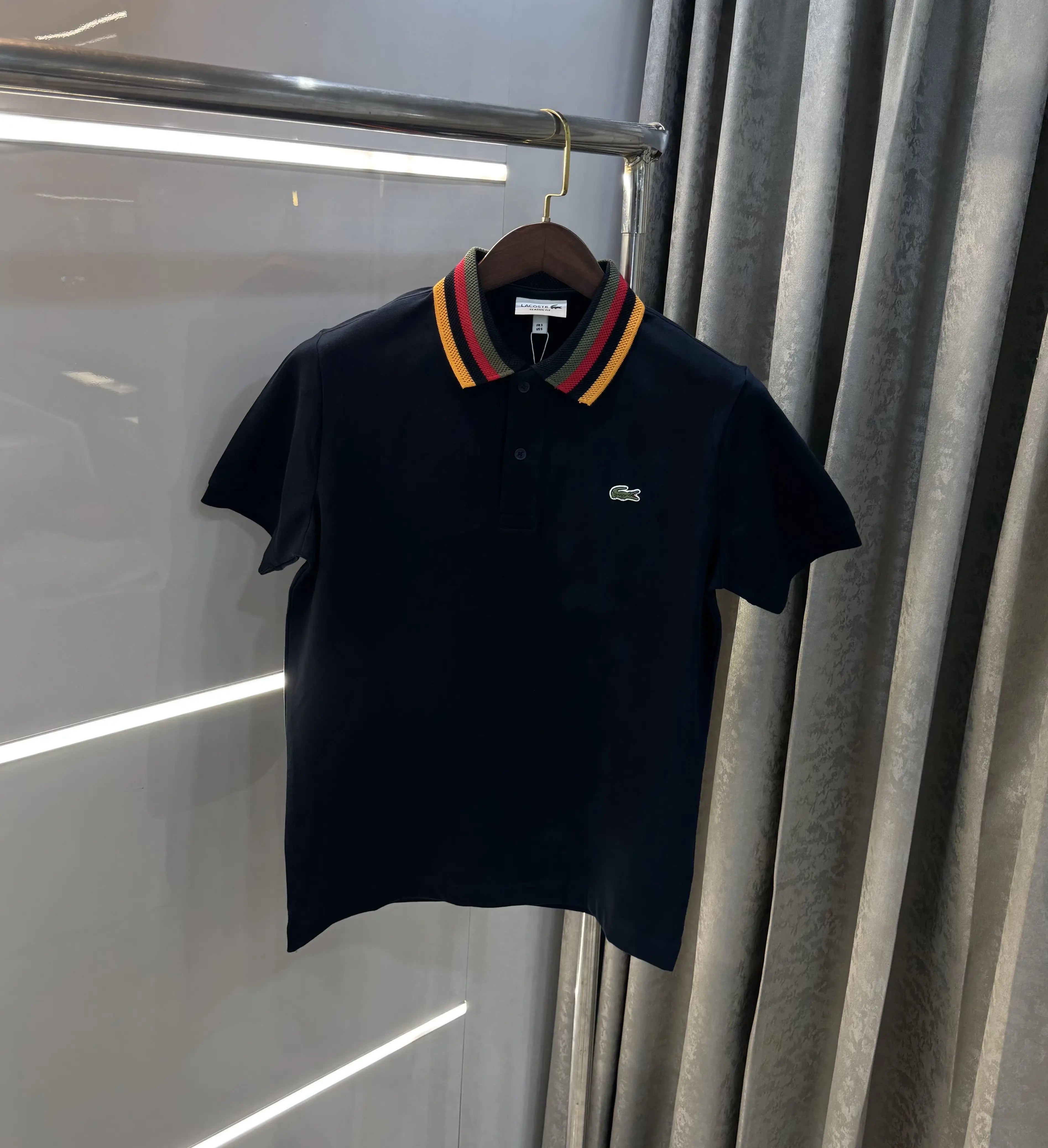Lacost e Navy Blue Embroidery Logo Premium Polo T-Shirt Secondary image
